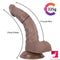 9.06in Curved Real Feeling Dildo For Women Men Masturbation