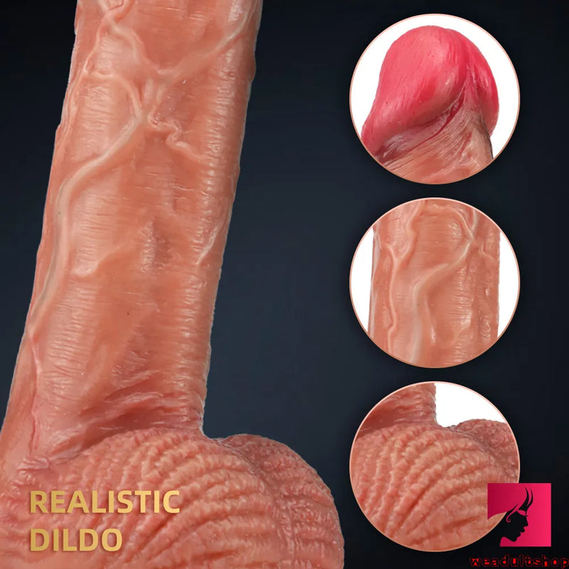 8.27in Soft Real Dildo Sex Toy For Women Men Masturbator