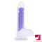 7.09in Amethyst Transparent Colorful Liquid Silicone Dildo