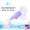 7.09in Amethyst Transparent Colorful Liquid Silicone Dildo