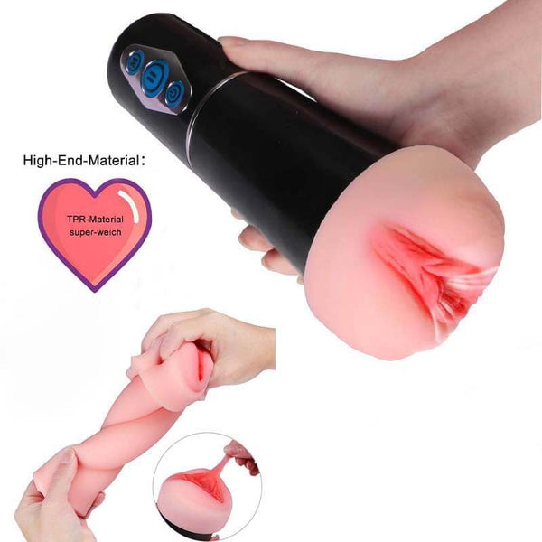 10 Mode Silicone Smart Vibrating Pocket Pussy - Adult Toys 
