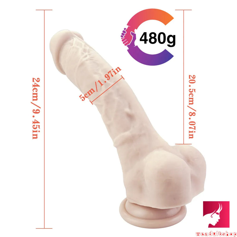 9.45in Curved Flexible Dildo Sex Toy For Adult Sex Toy