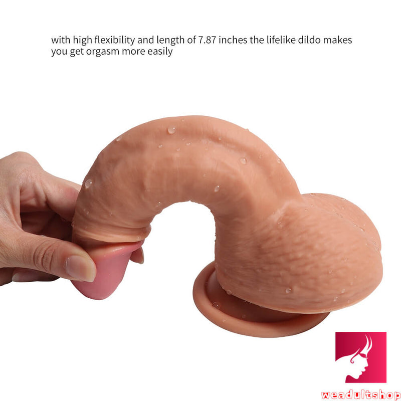 7.87in Female Anal Dildo Tantus Acute Silicone Sex Toy