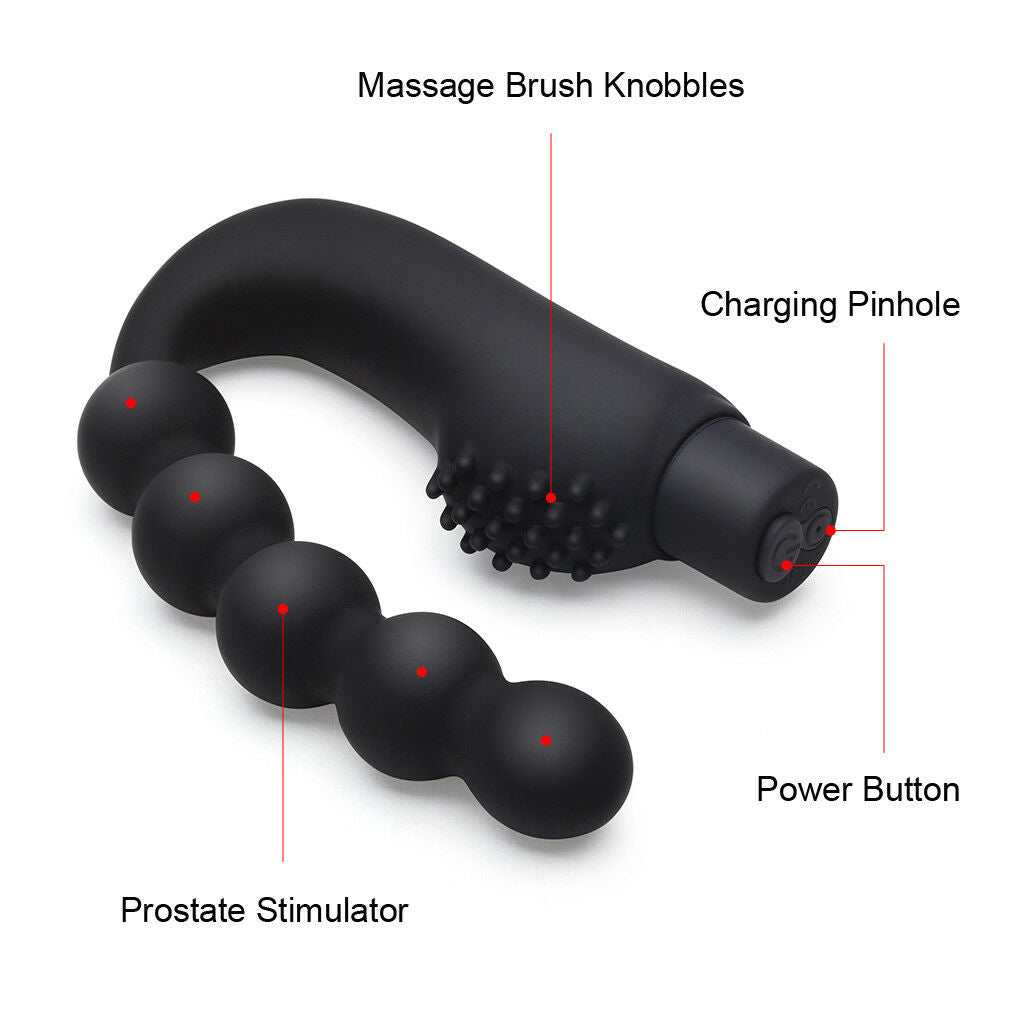 Male Prostate Massage Butt Plug 10 Frequencies Vibrating Sex Toy - Adult Toys 