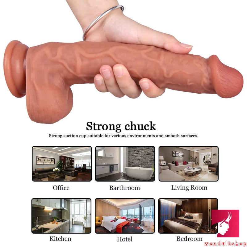 10.04in Soft Stretchy Smooth Dildo Sex Toy For Female Masturbation