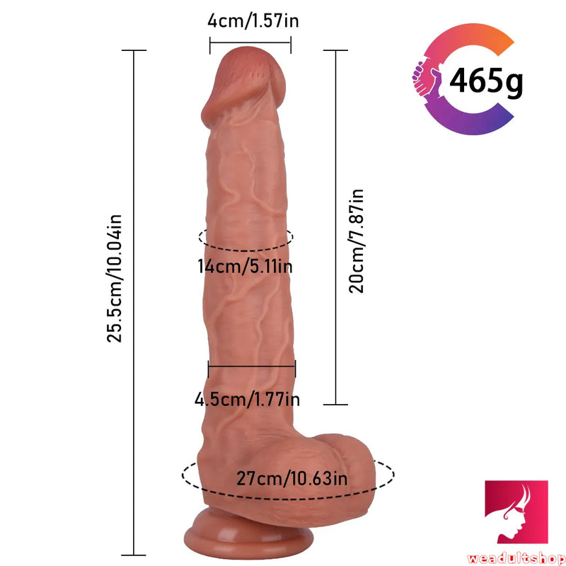 10.04in Soft Stretchy Smooth Dildo Sex Toy For Female Masturbation