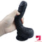 7.28in Silicone Black Blond Rides Dildo For Adult Females