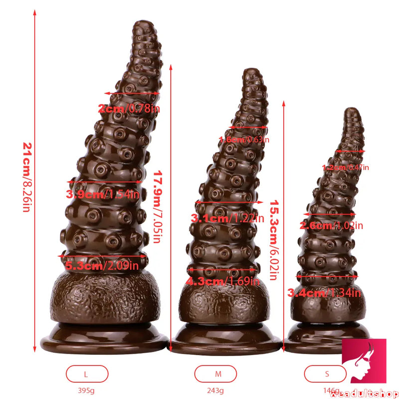 6.02in 7.05in 8.26in XML Tentacle Octopus Dildo For Anal Sex