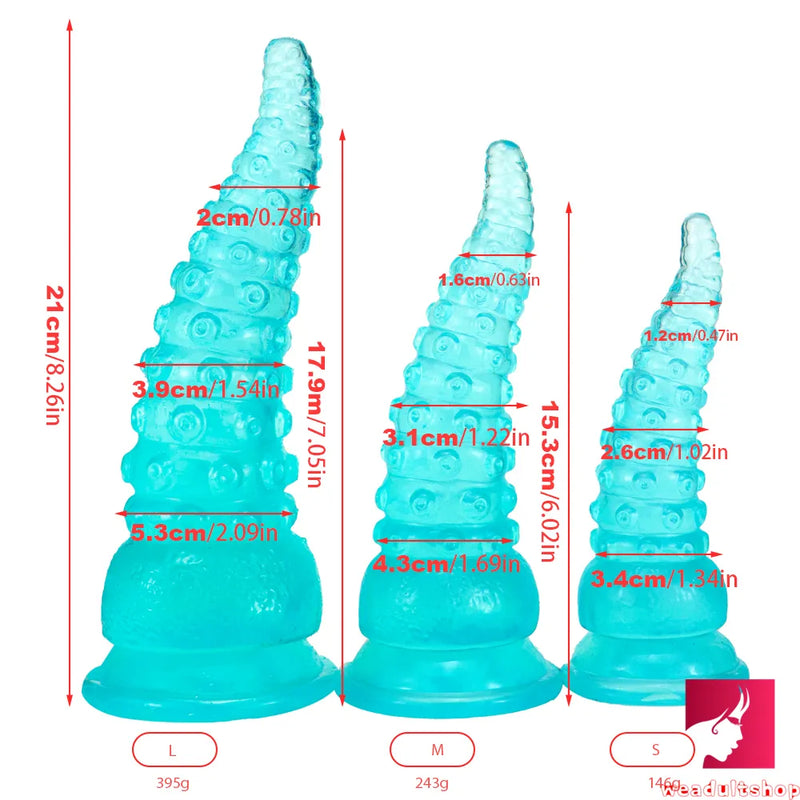 6.02in 7.05in 8.26in XML Tentacle Octopus Dildo For Anal Sex